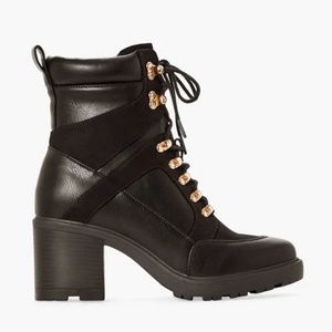 Black Lace-Up Boot
